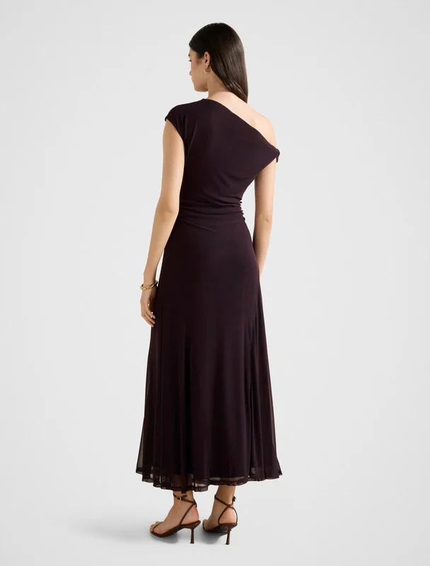 forever new VIOLET Ruched Asymmetric Neck Maxi Dress